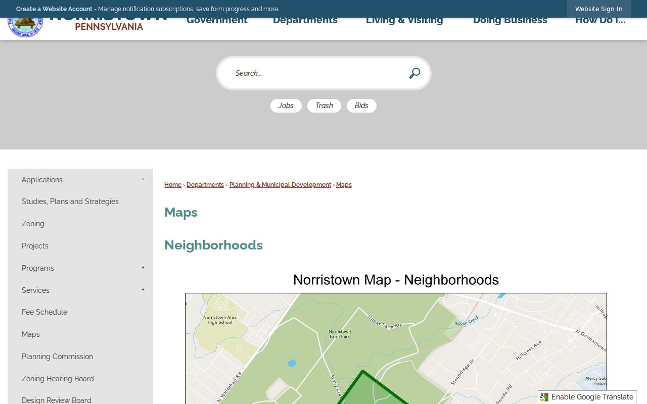 Norristown neighbors official neighborhood map for block context